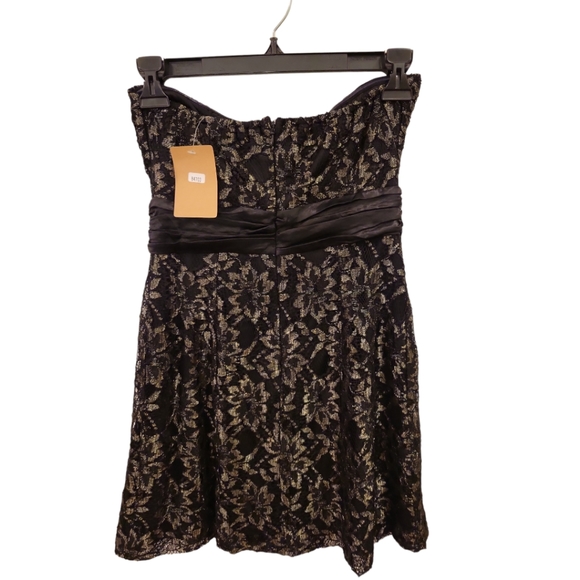 Little Black Strapless Lace Mini Dress Size Small - Picture 6 of 6